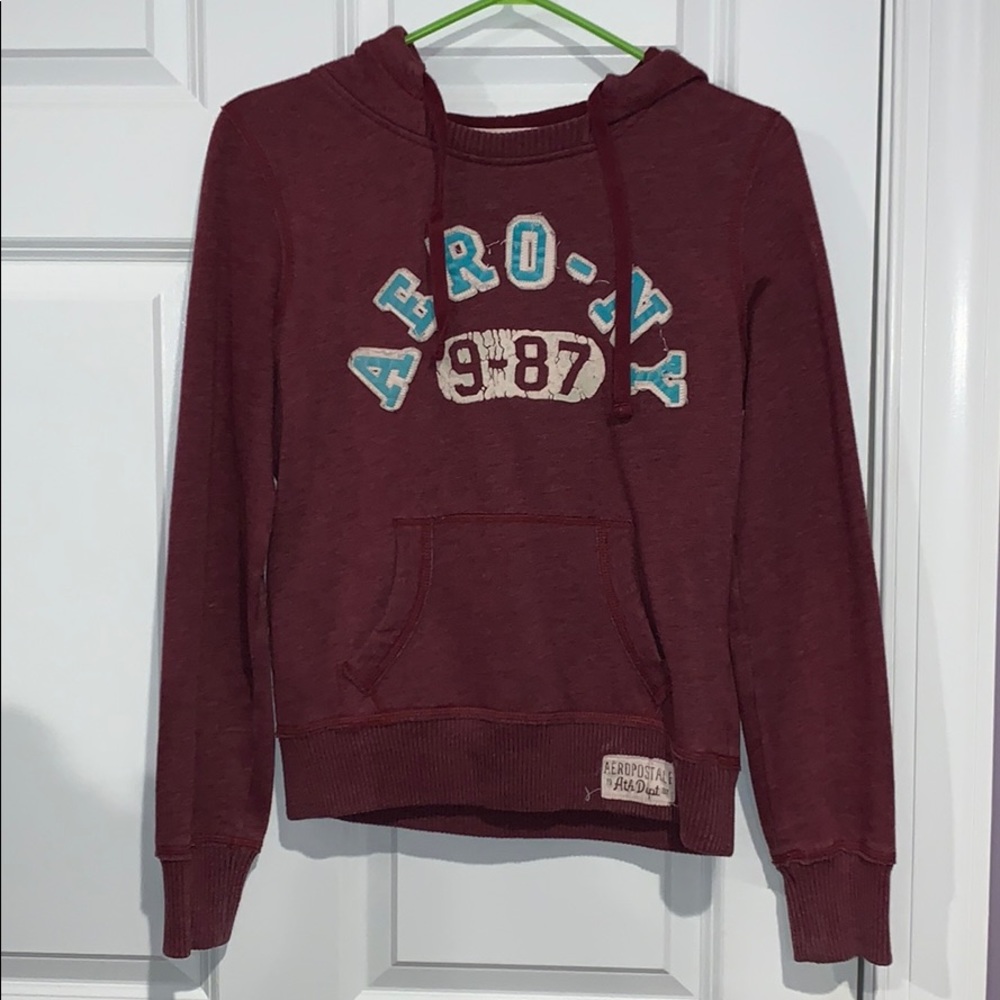 Aeropostale burgundy hoodie